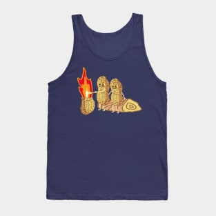 Funny peanuts by the campfire Tank Top